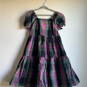 Crewcuts Black Plaid Multicolor Striped Dress NW